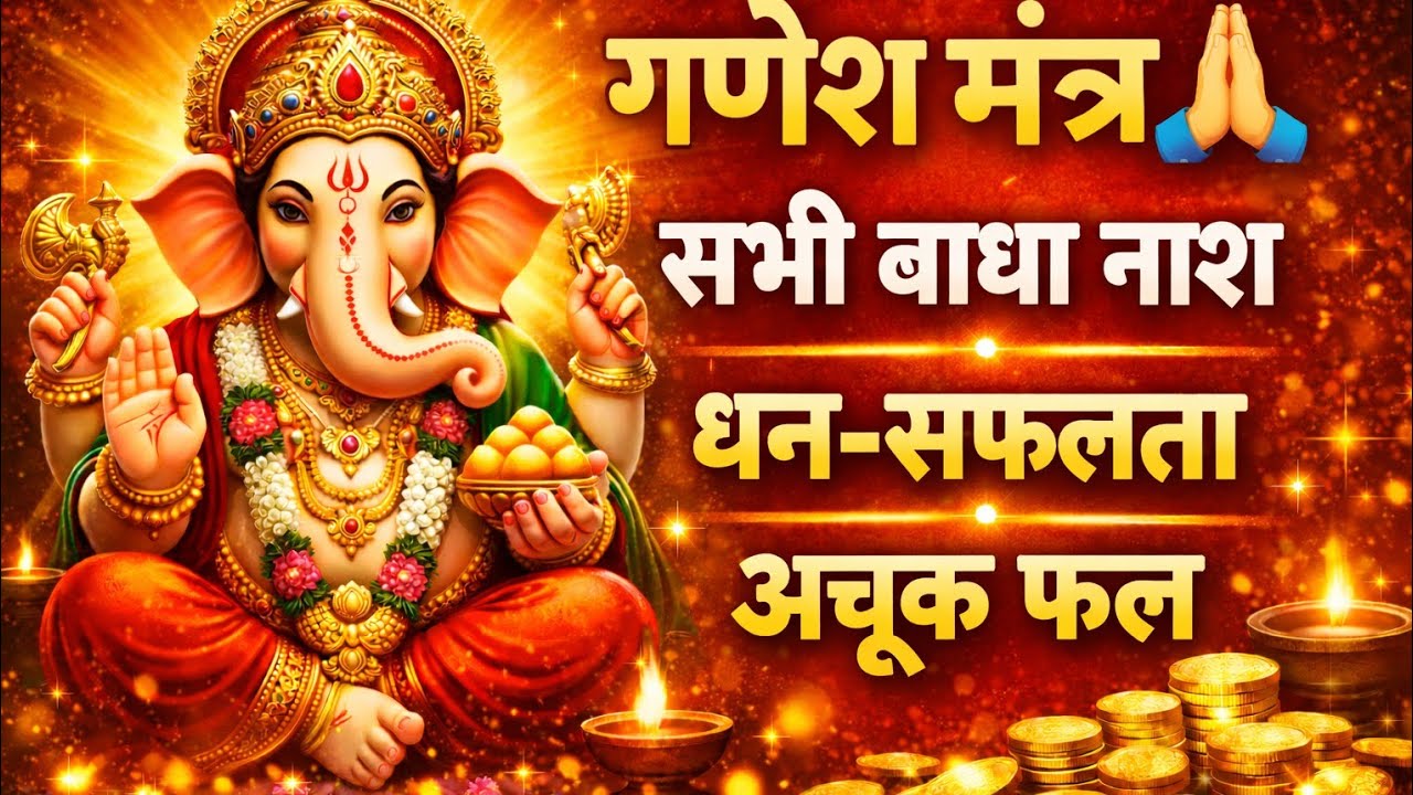श्री गणेश का चमत्कारी मंत्र | 5 मिनट में संकट नाश | धन–सिद्धि#Ganesh mantra 