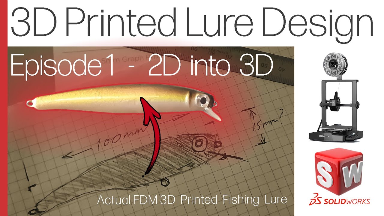 Design & 3D Print Custom Lures that work - Episode 1 of 8 - STL File Now  Available.