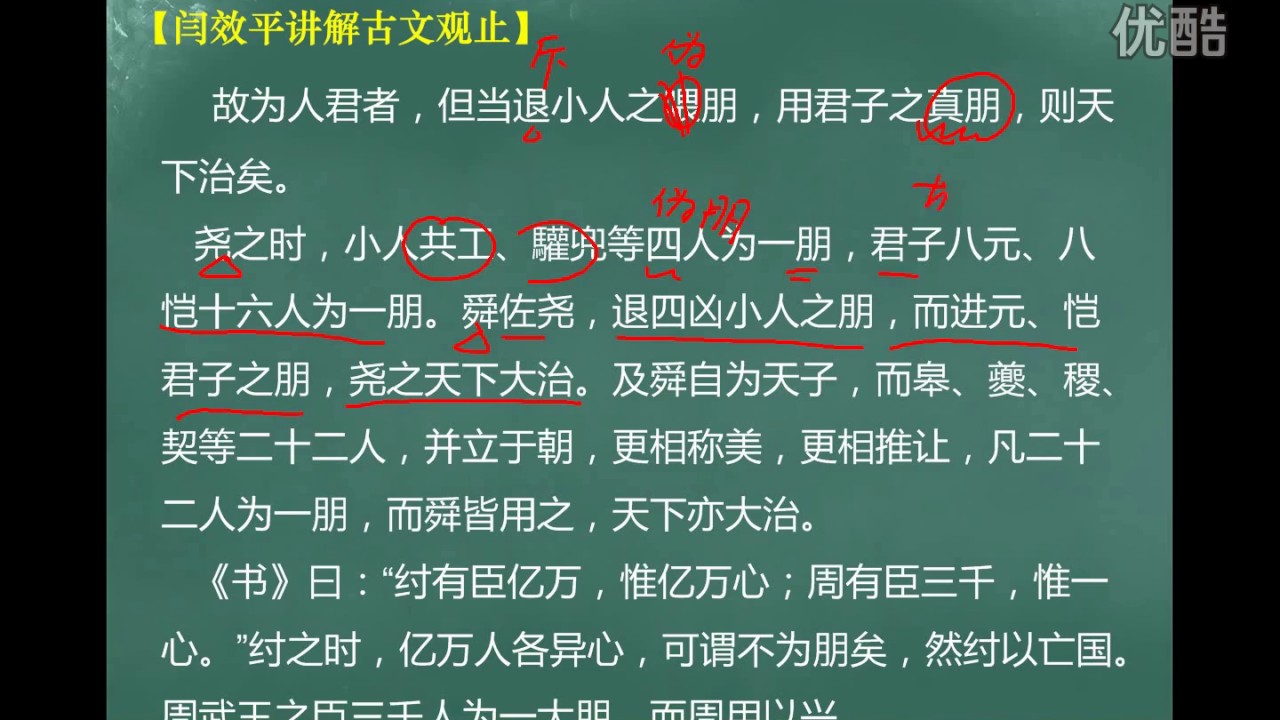 第162集：朋党论【闫效平讲解古文观止】 标清