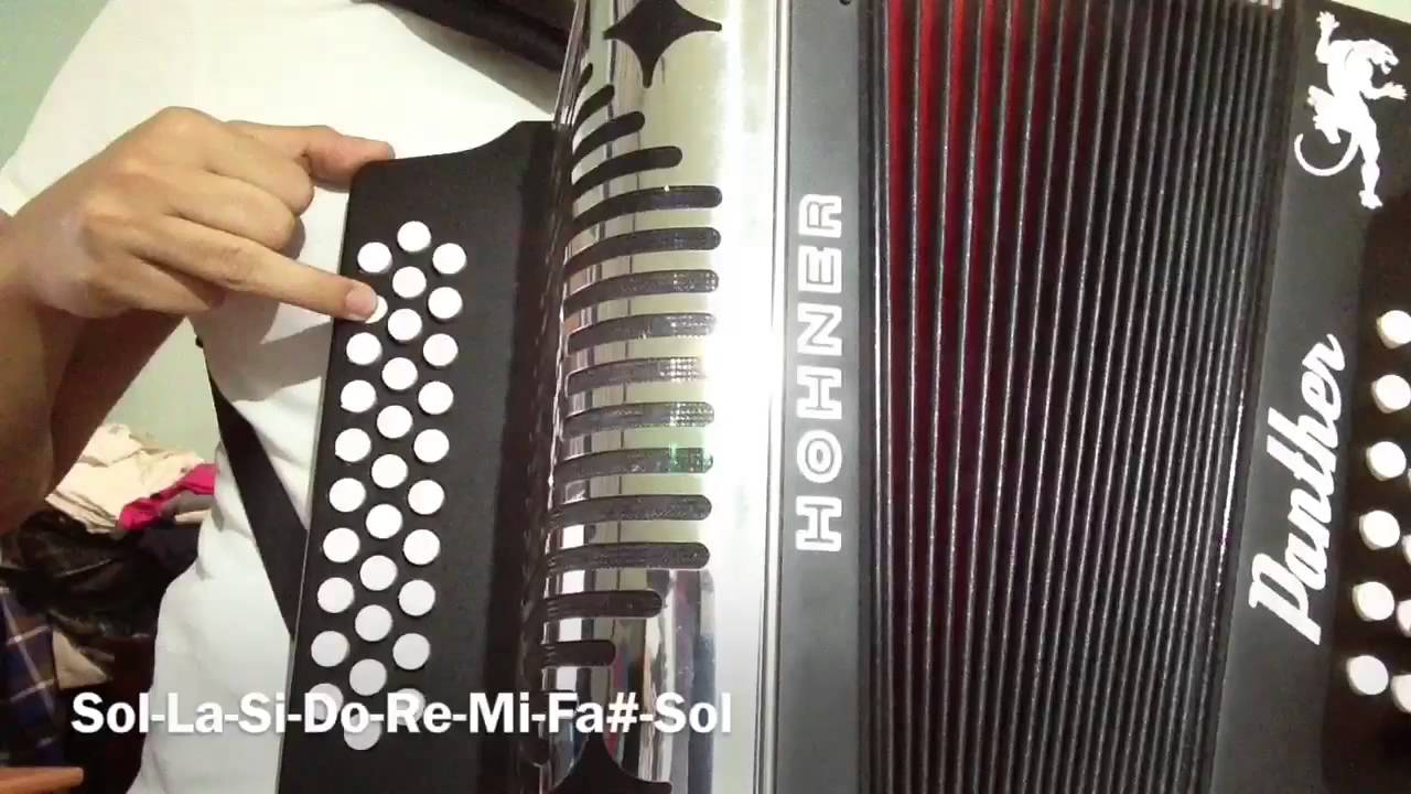 Escalas de Do, Re, Fa, Sol y Sib en acordeon de sol (HD) - YouTube