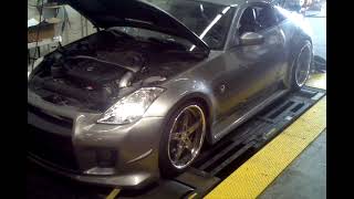 2004 Nissan 350Z HKS VQ35DETT twin turbo dyno pull