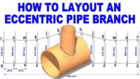 How to layout an eccentric pipe branch  1080p60