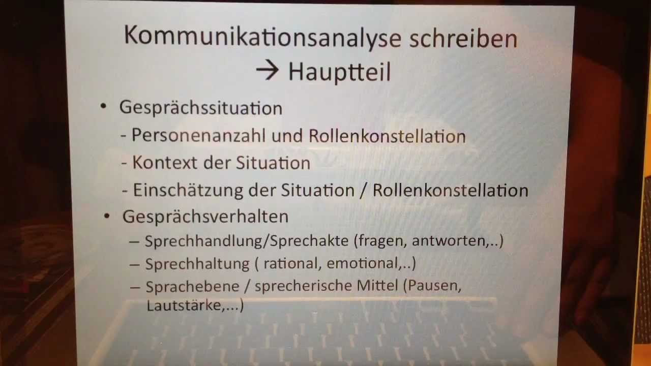 Update New Kommunikationsanalyse schreiben - Aufbau und Hintergrund
