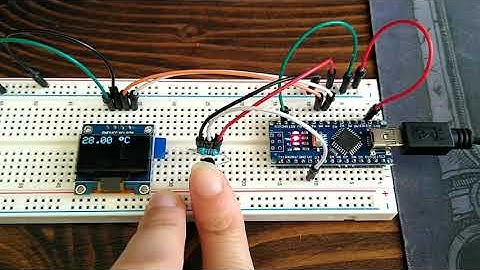 Dallas Temperature Sensor Displayed on OLED