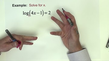 SOLVING LOGARITHMIC EQUATIONS: Single Logarithms