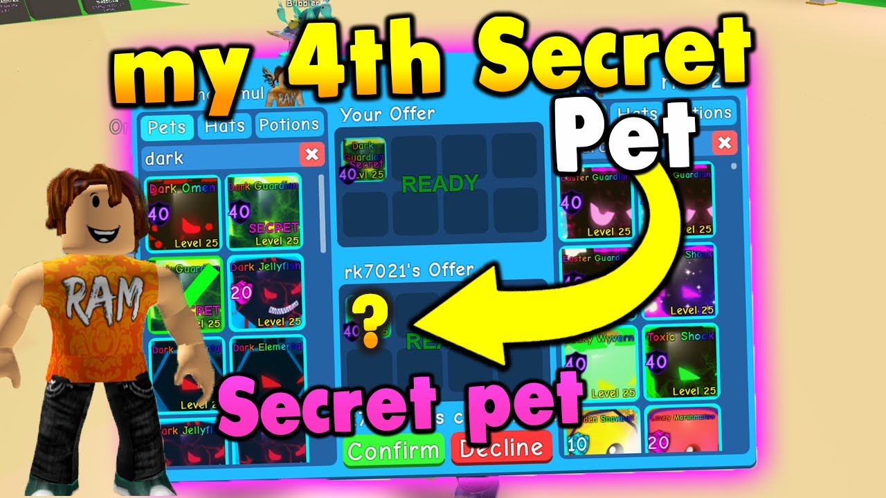 My 4th Secret Pet In Roblox Bubble Gum Simulator Youtube - roblox bubblegum simulator bulutlarin ustundeki ada youtube