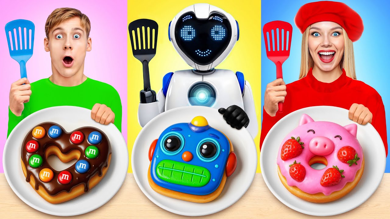 Ben vs Robot Yemek Yapma Mücadelesi | İnanılmaz Mutfak Tarifleri Multi DO Smile