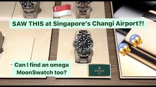 FOUND the NEW Rolex GMT at Singapore's Changi Airport!  (Omega MoonSwatch too?)
