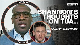 Shannon Sharpe SOUNDS OFF on Tua’s comments about NOT CARING about the narrative  | First Take