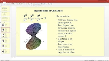 Introduction to Quadric Surfaces - Vector Calculus