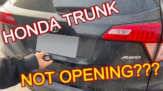 FIX HONDA TRUNK NOT OPENING IN MINUTES EASY FAST CHEAP