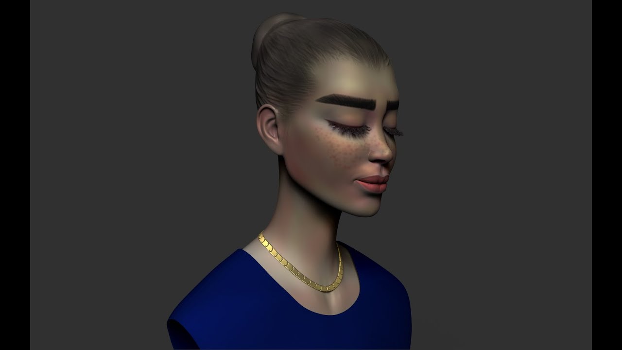 Female head from a sphere in Zbrush How to model and draw a female head ...