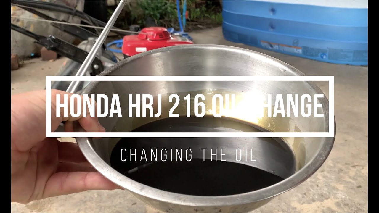 How to do Honda HRJ216 Lawnmower Oil Change by yourself ...