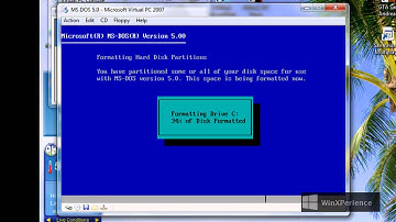 Installing MS-DOS 5.0 in MS Virtual PC 2007