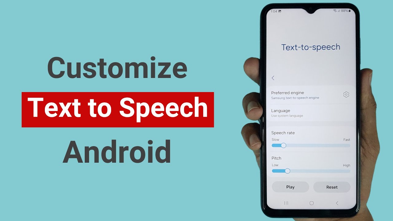 How to Customize Text to Speech Option on Android - YouTube