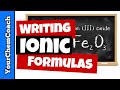 Ionic Formulas Quiz