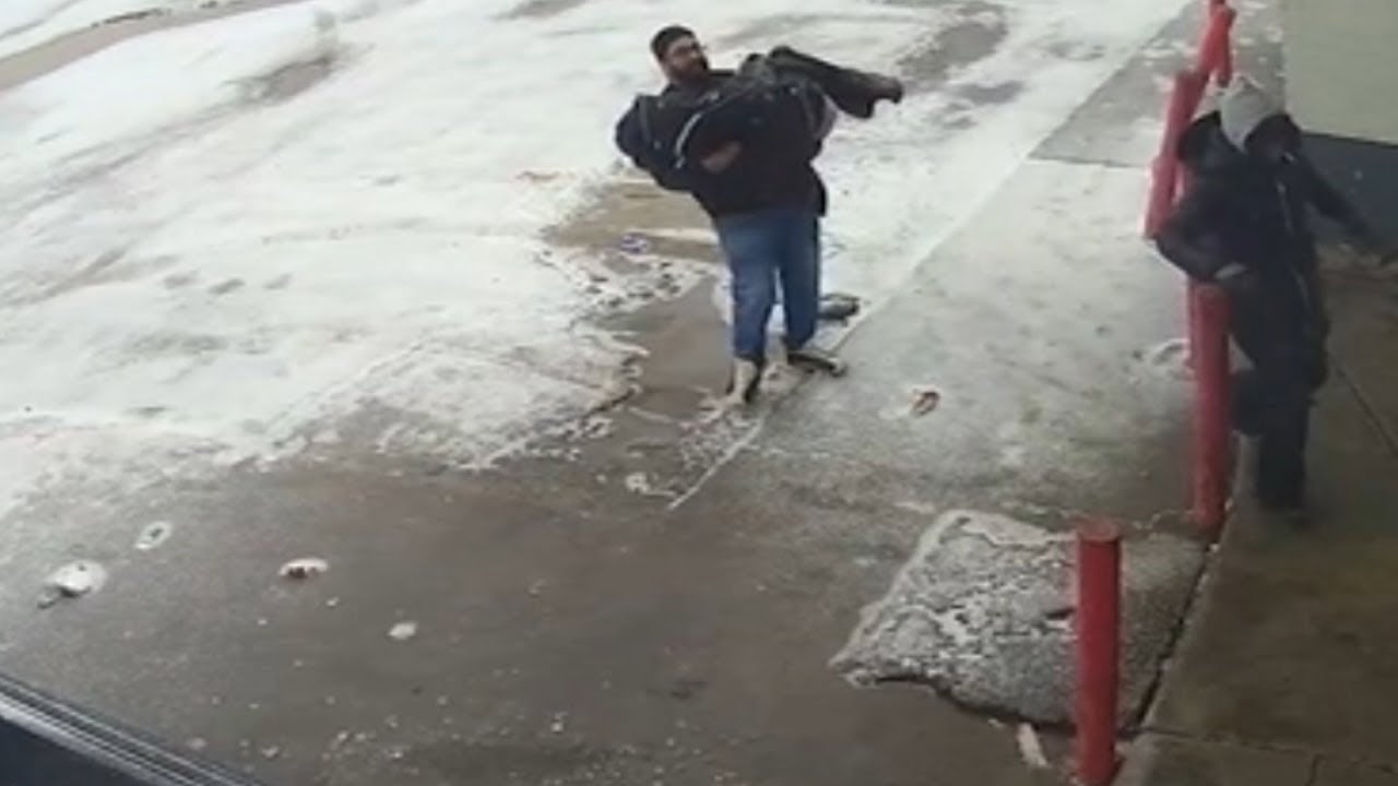 Store manager helps save homeless woman found frozen outside