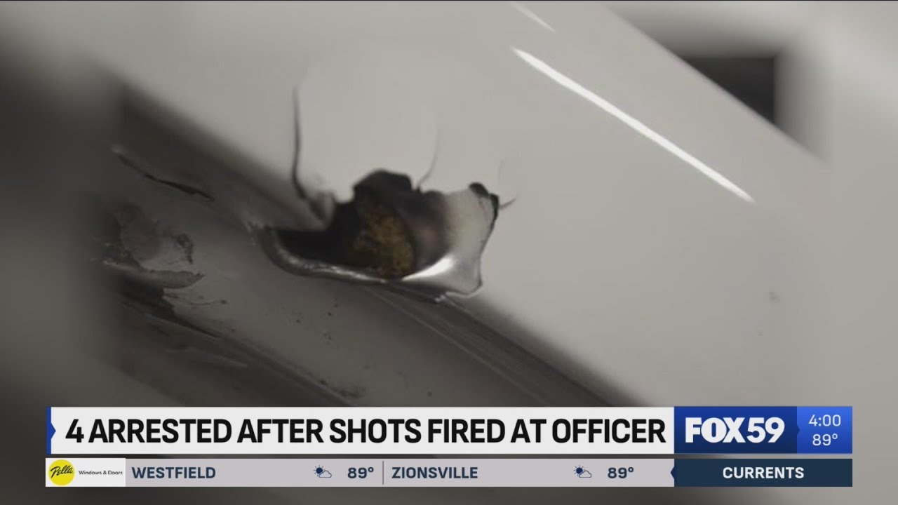 4 people arrested after reportedly shooting at IMPD officer - YouTube