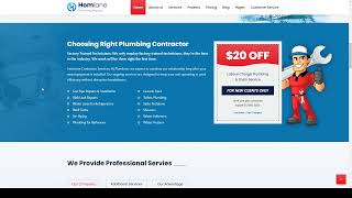 Homlane - Plumbing WordPress Theme handyman Sever