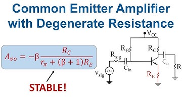 lec23d Common Emitter Amplifier with degenerate resistance - part 2 voltage gain analysis