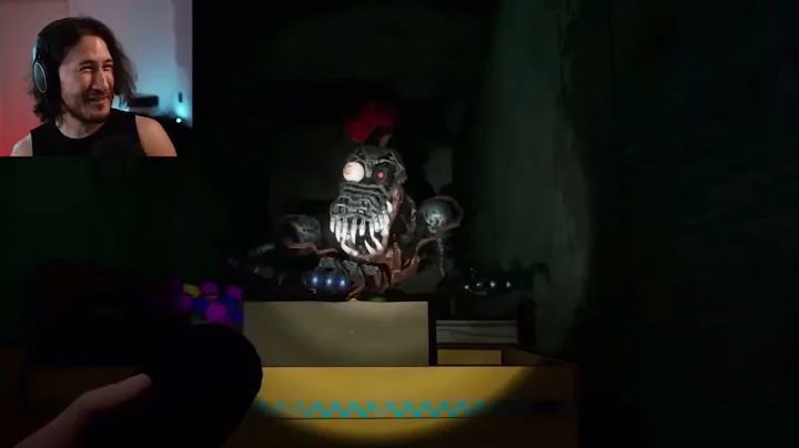 Markiplier laughing at Monty making random noises in FNAF Ruin Security Breach