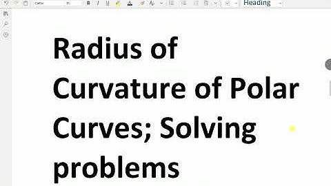 Differentiation: - ( Radius of curvature of polar curves; Solving problem ) - 97.