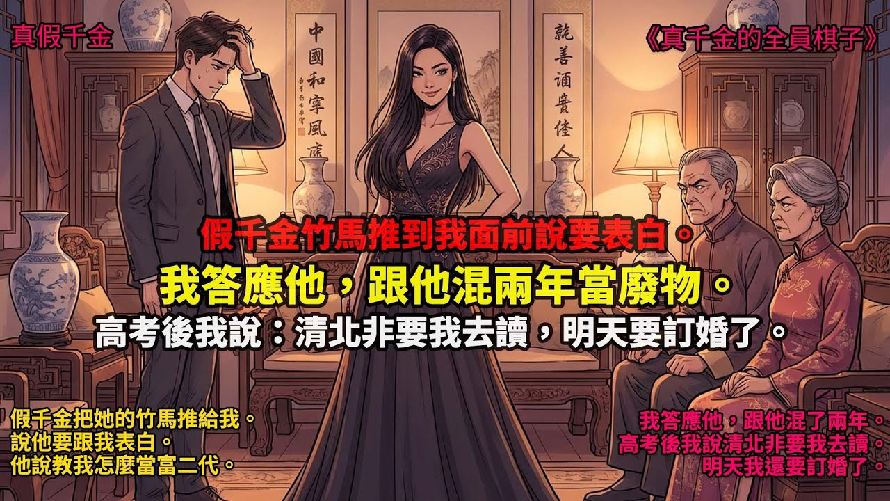 被豪門父母接回家的第一天。假千金沈薇薇把她的竹馬推到我面前，說他要跟我表白。他說：我就喜歡你這樣純天然的女孩，跟我在一起，我教你怎麼當富二代。明知他不是因為愛 