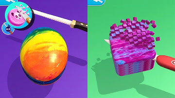 ASMR Cutting game! Relaxing sounds! Satisfying ASMR Video (Part 76)