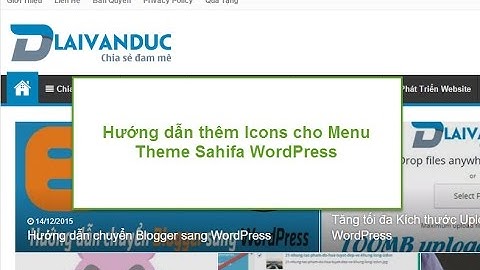 Hướng dẫn thêm Icons cho Menu Theme Sahifa WordPress