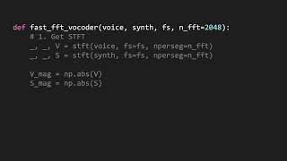 Python Vocoder Using FFT – Demonstration