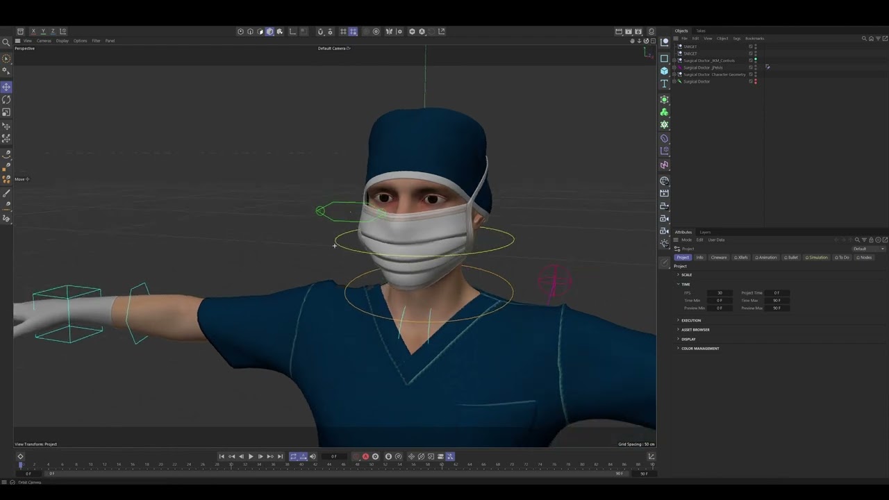 Surgeon Doctor Rigged low-poly 3d model