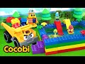 Let’s Build a Block Pool with Construction Vehicles!😍 Videos for Kids | Cocobi