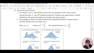 MAT 209 Lesson 10-3 Sampling mean distribution and central  limit theorem part 1