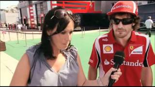 Fernando Alonso BBC Interview at the European Grand Prix