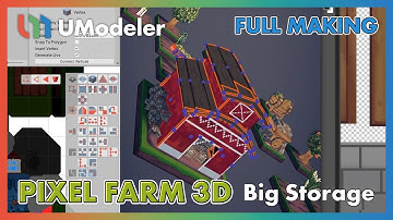 3D Modeling in Unity - Full Making Video of Modeling & Unwrapping a Big Storage in Pixel Farm 3D