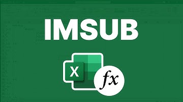 Subtract Complex Numbers - Excel IMSUB Function