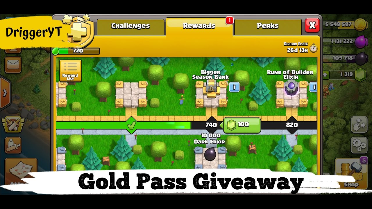 Clash of Clan Gold Pass Winner Announcement| DriggerYT