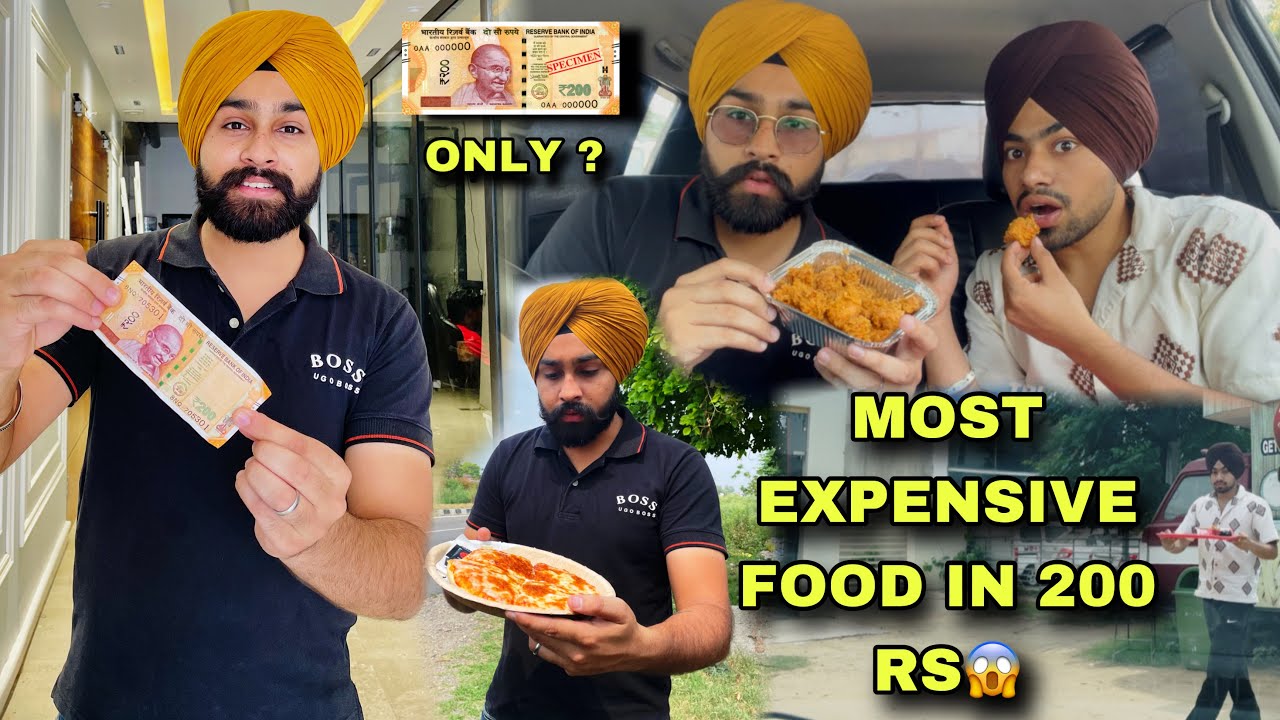 MOST EXPENSIVE FOOD IN 200₹/-😱 ~ CHALLENGE WITH @amanjagraon😍 | PUNISMENT😮 ~ Prabh Buttar🔥