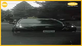 A frightening road rage chase was caught on dashcam.