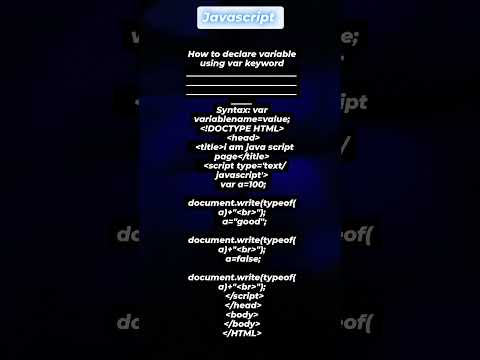 'Declaring Variables with