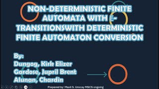 NON-DETERMINISTIC FINITE AUTOMATA WITH Ε-TRANSITIONSWITH DETERMINISTIC FINITE AUTOMATON CONVERSION