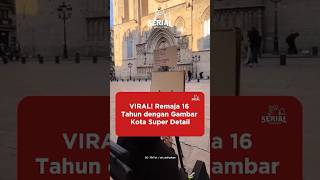 Remaja 16 Tahun dengan Gambar Kota Super Detail