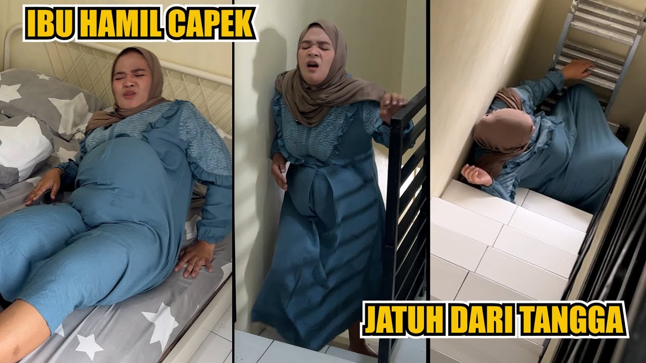 Kasihan Ibu Hamil Capek Beresin Rumah Sampai Jatuh Dari Tangga