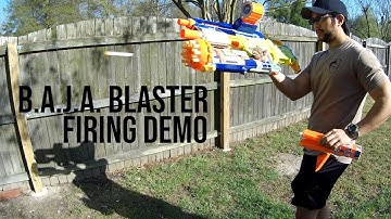 [NERF MOD] (WIP) "B.A.J.A. Blaster" Firing Demo