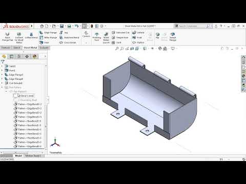 solidworks tutorial 2 Sheet Metal and Flat Pattern Features
