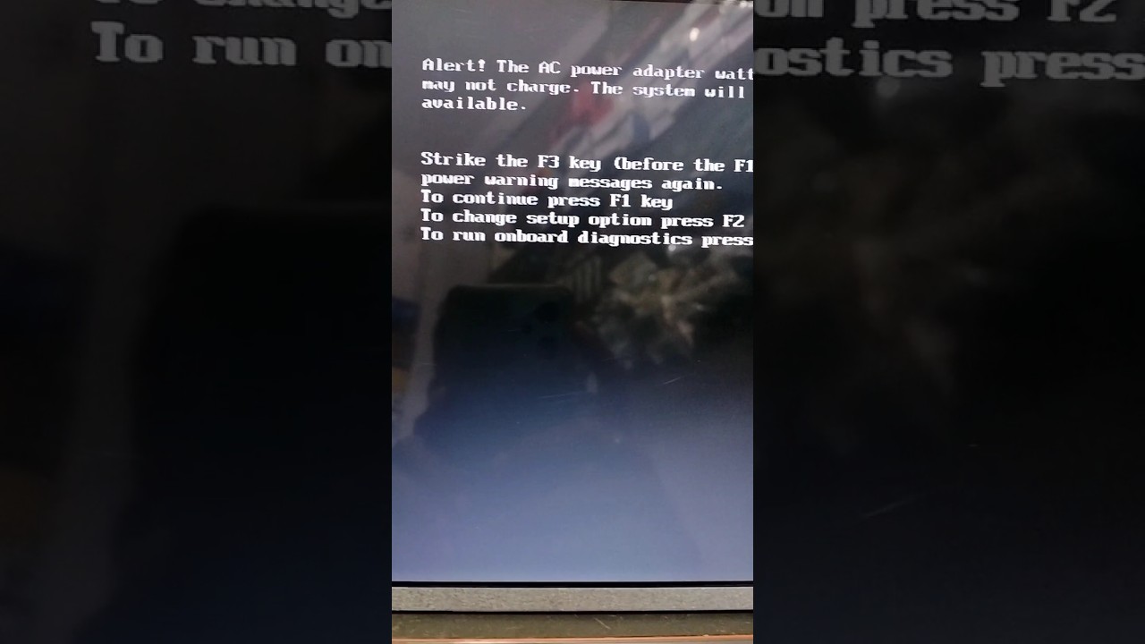 Alert The AC power Adapter Wattage And Type Cannot be Determined Error
