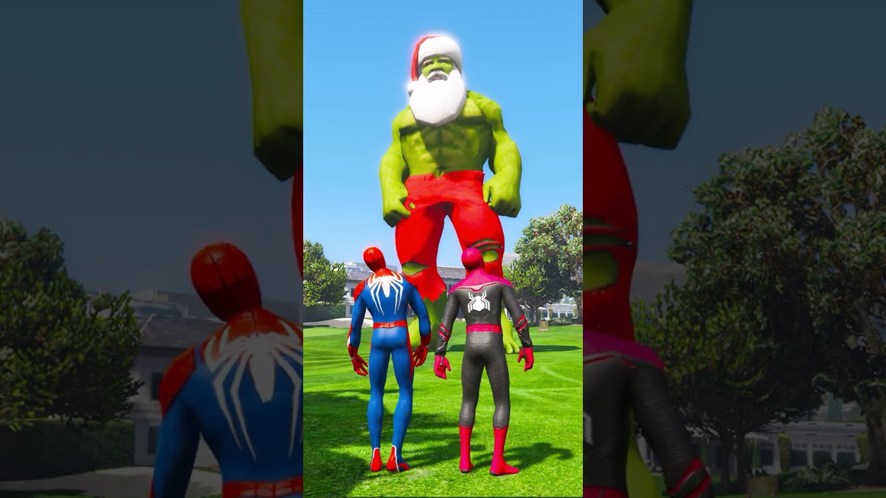 GTA V : Hulk Santa Save Life Of Spiedy Family 