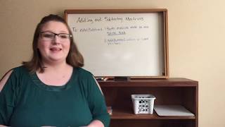Adding And Subtracting Matrices