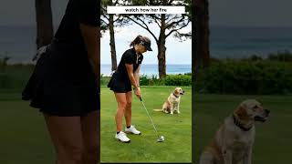 Watch how her fire #golf #golfshorts #golfcourse