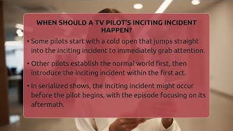 When Should A TV Pilot